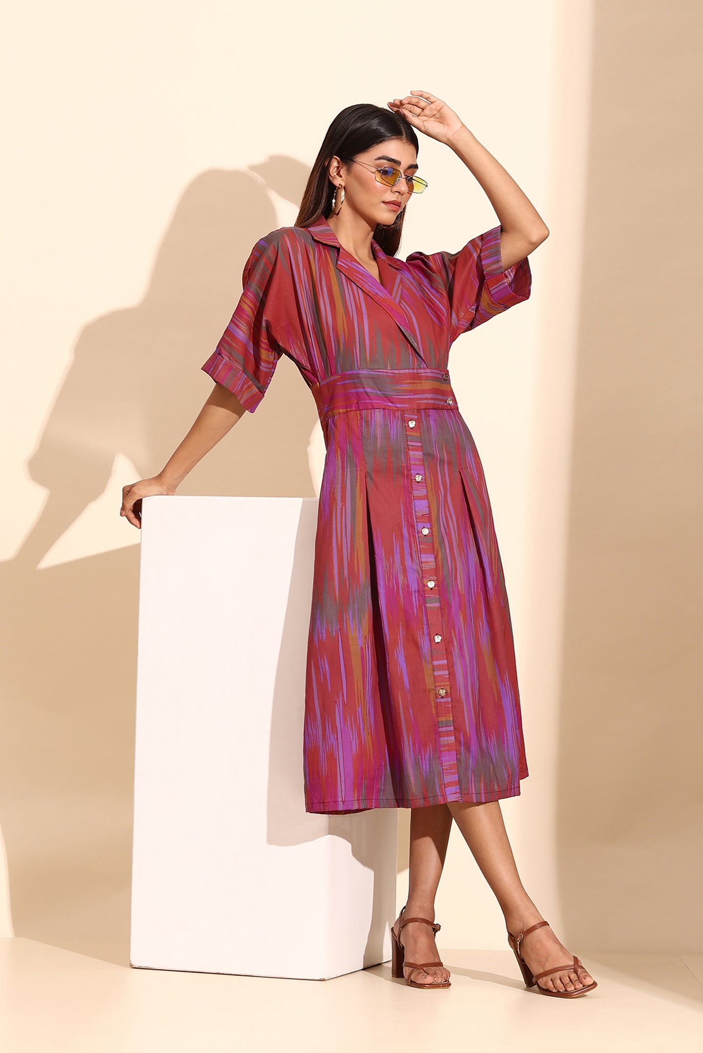 Ikat Tailored Cotton Dress