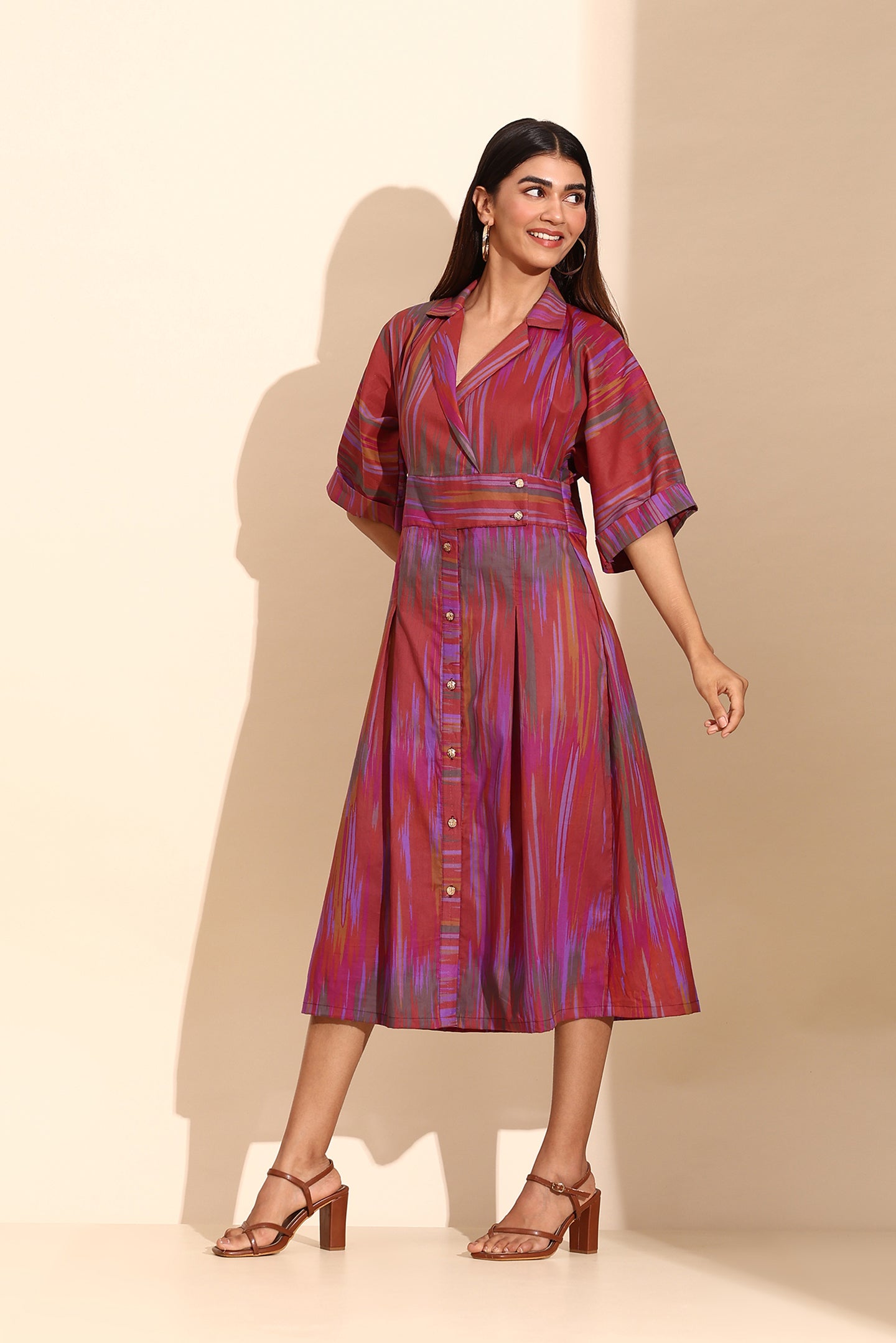 Ikat Tailored Cotton Dress
