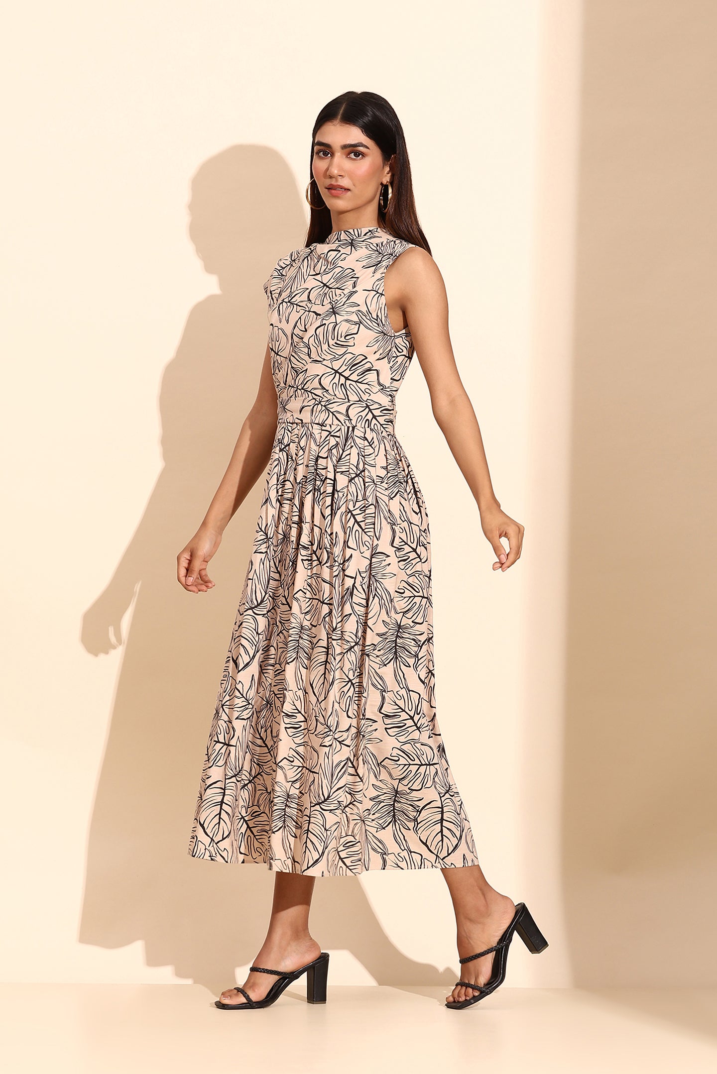 Beige Muse Midi Dress