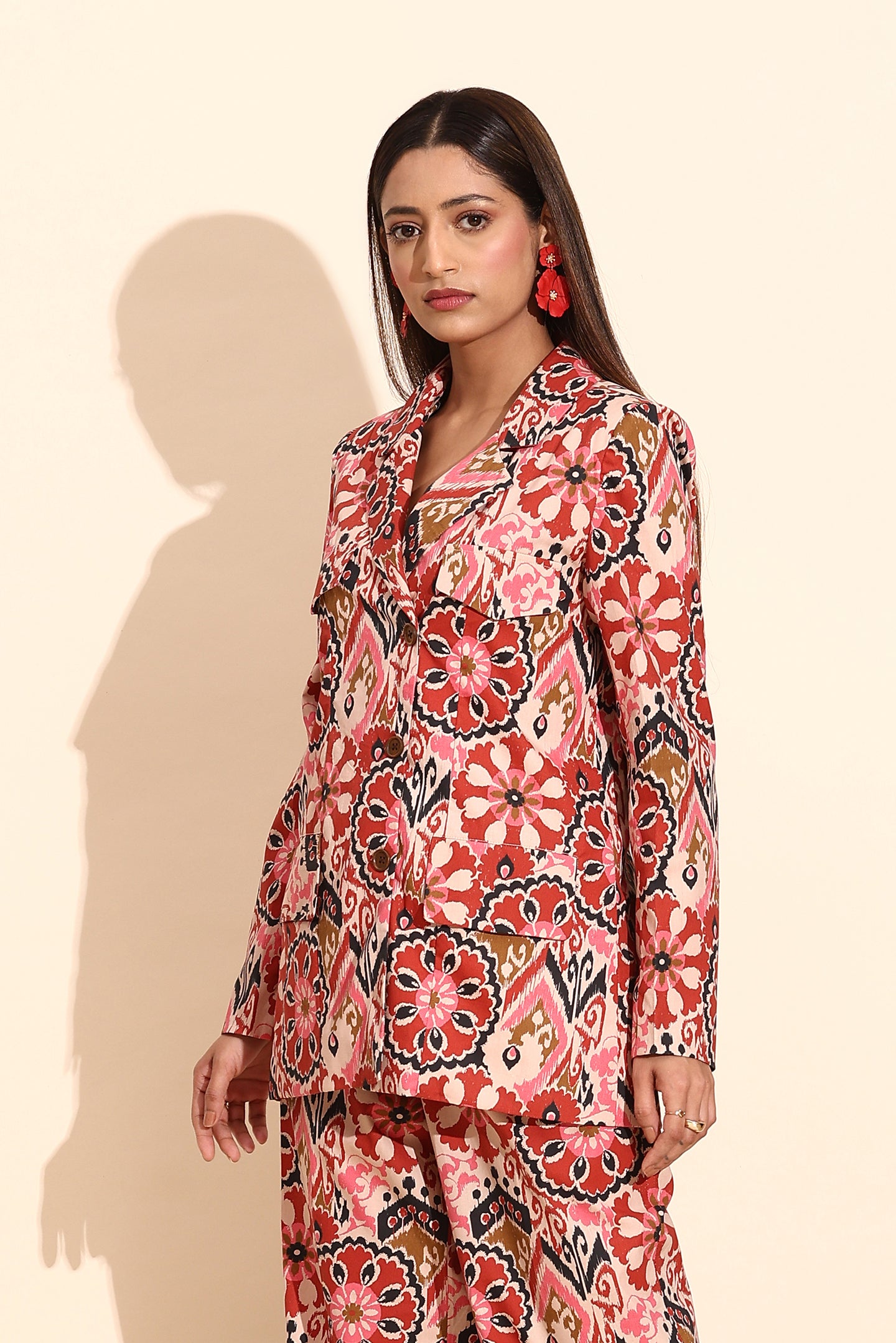 Ikat Bloom Blazer Coord Set