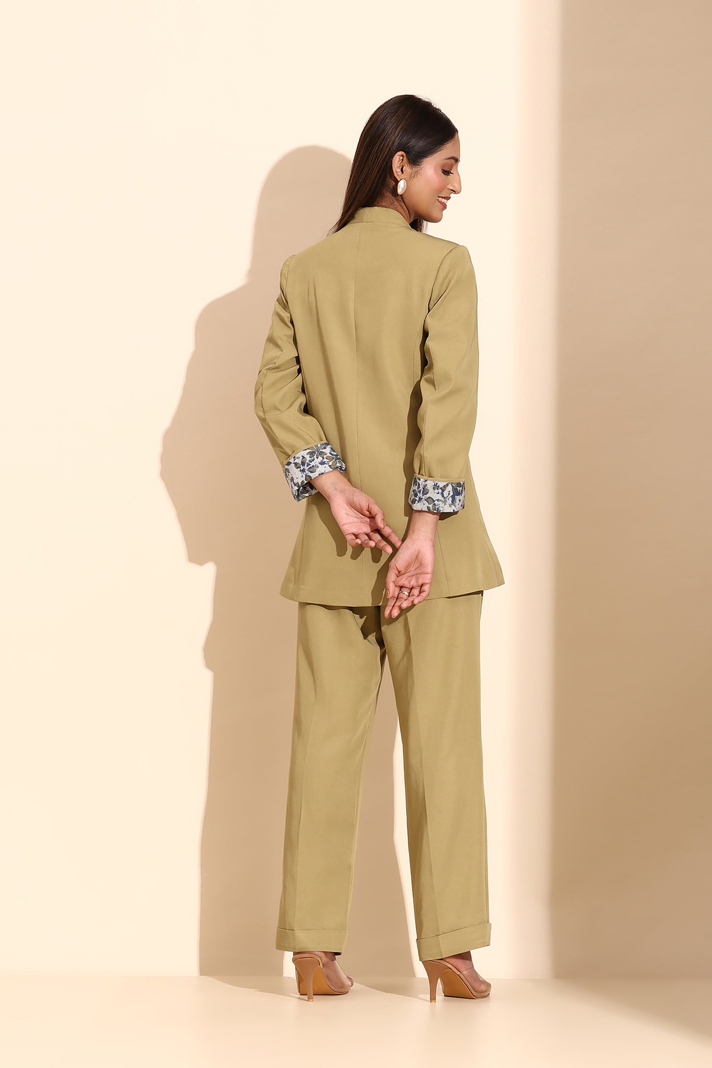 Power-Edge Green Blazer Set
