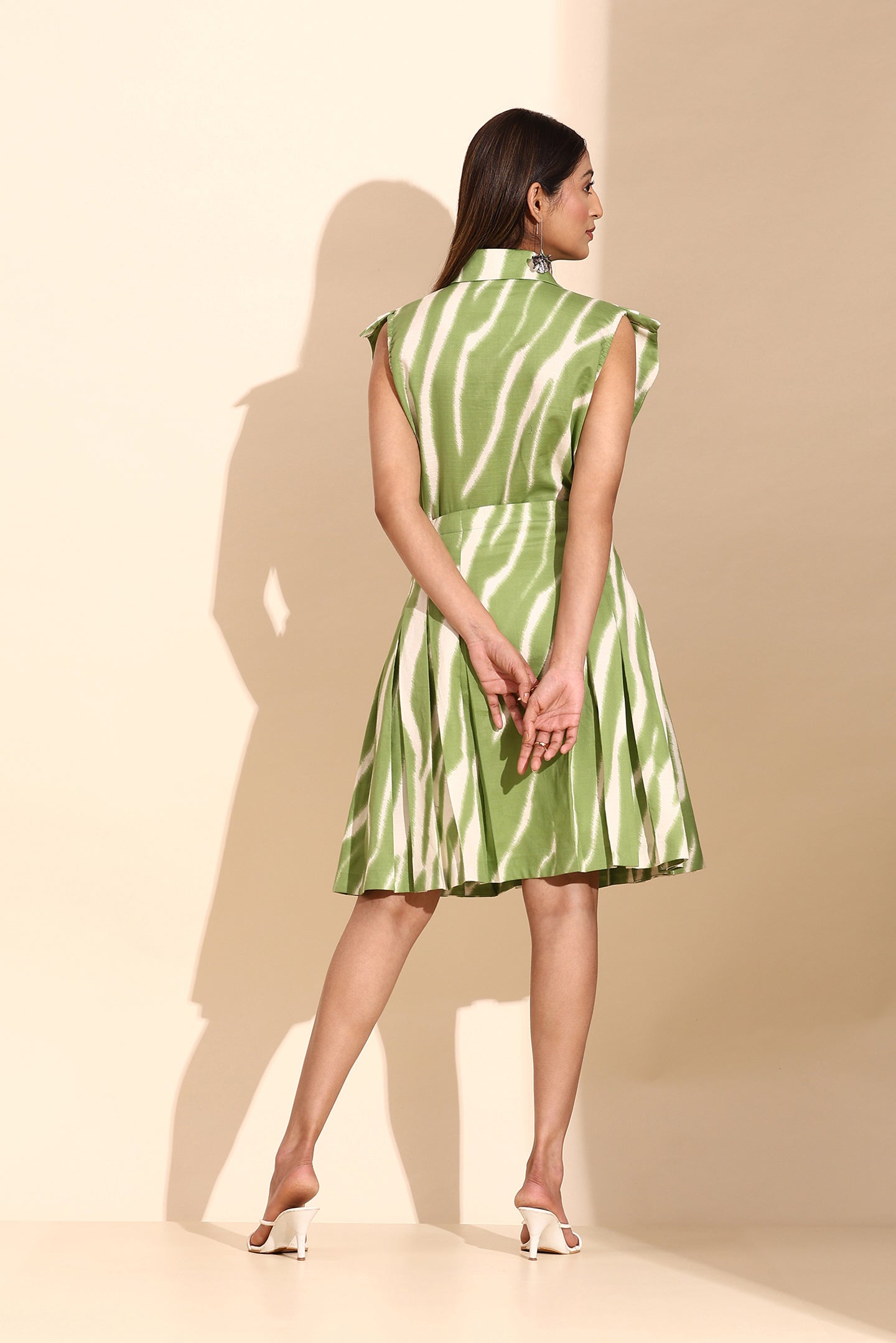 Ivory Wave Cotton Skirt Coord Set