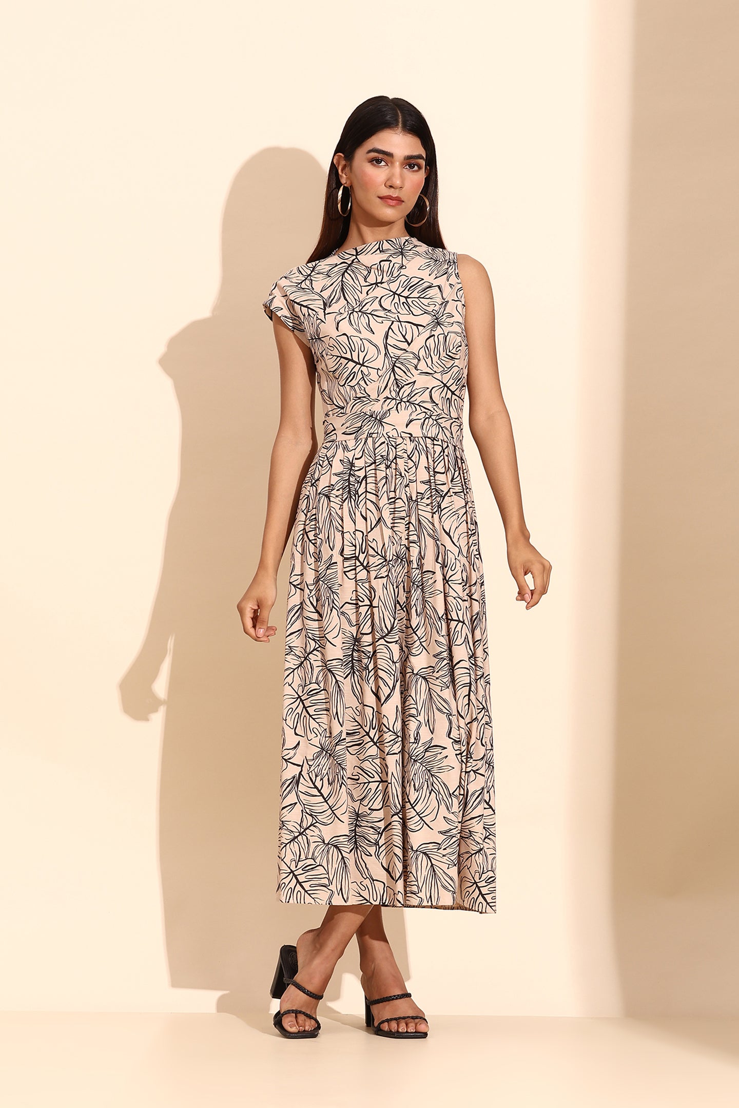 Beige Muse Midi Dress