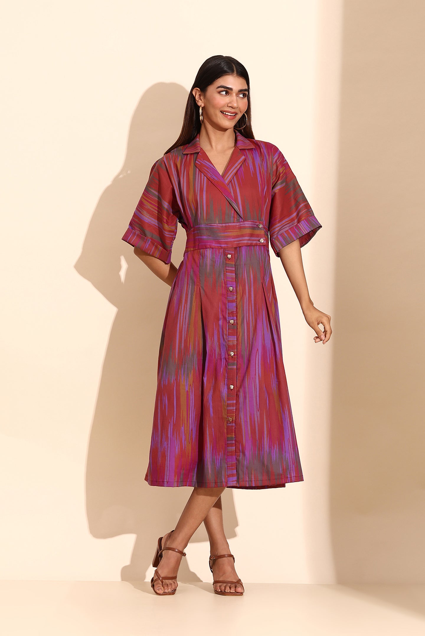 Ikat Tailored Cotton Dress