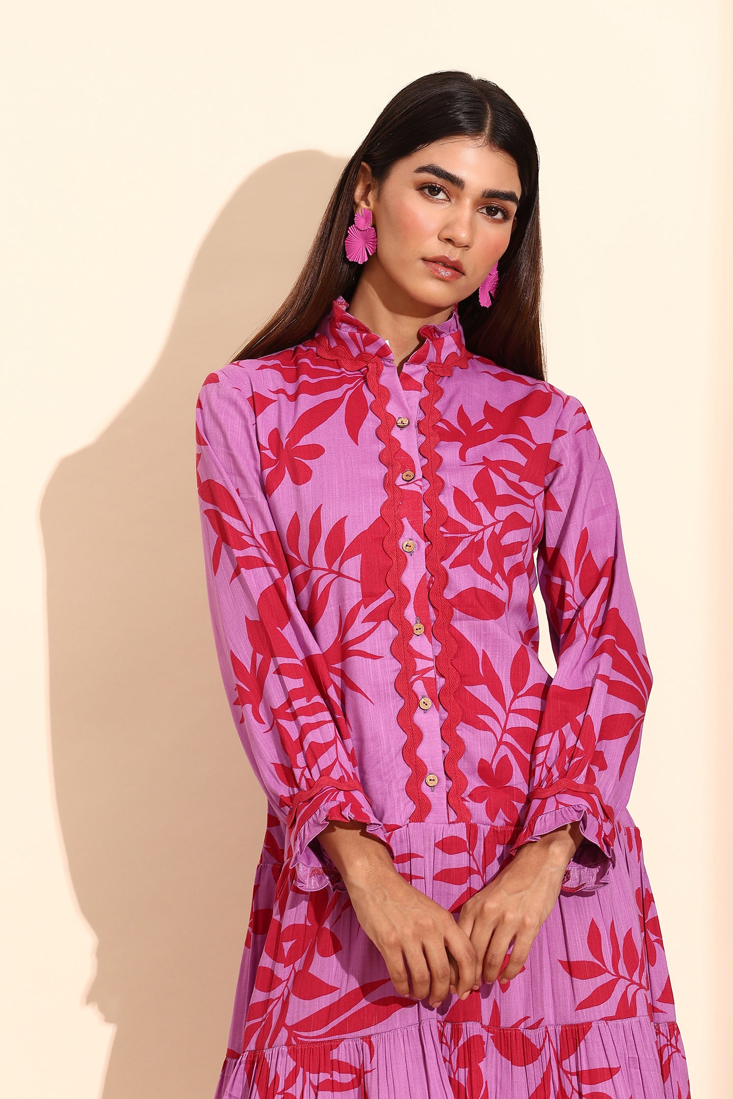 Tropical Fuchsia Summer Dress