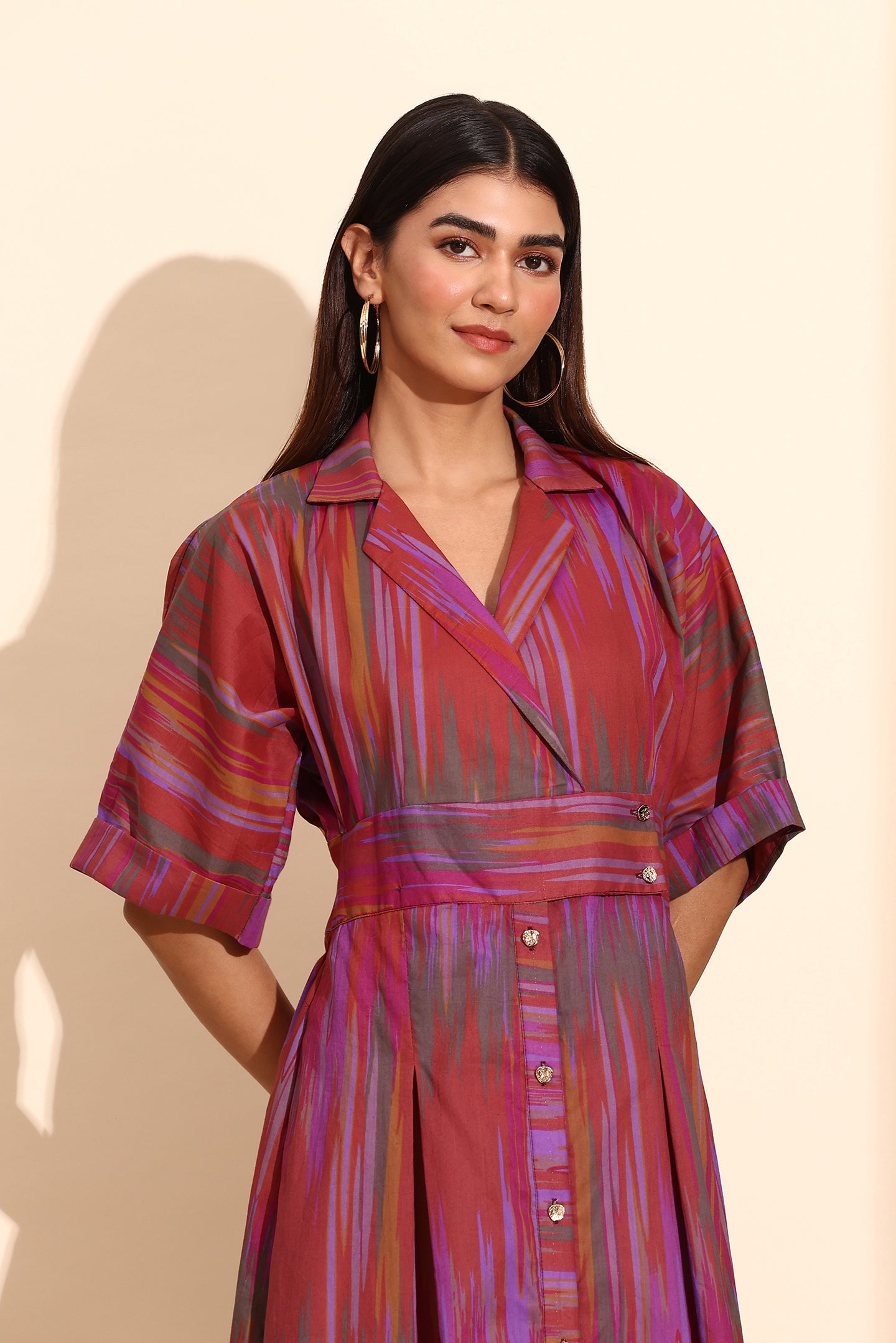 Ikat Tailored Cotton Dress