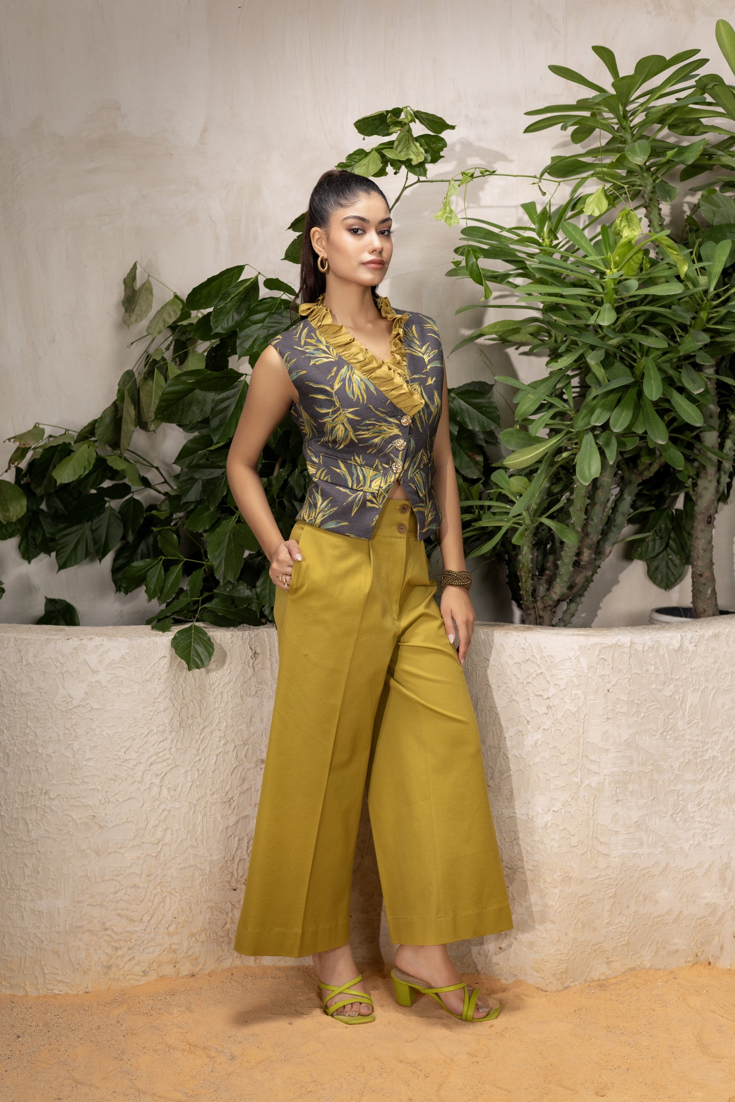Tropical Oasis Linen Coord Set