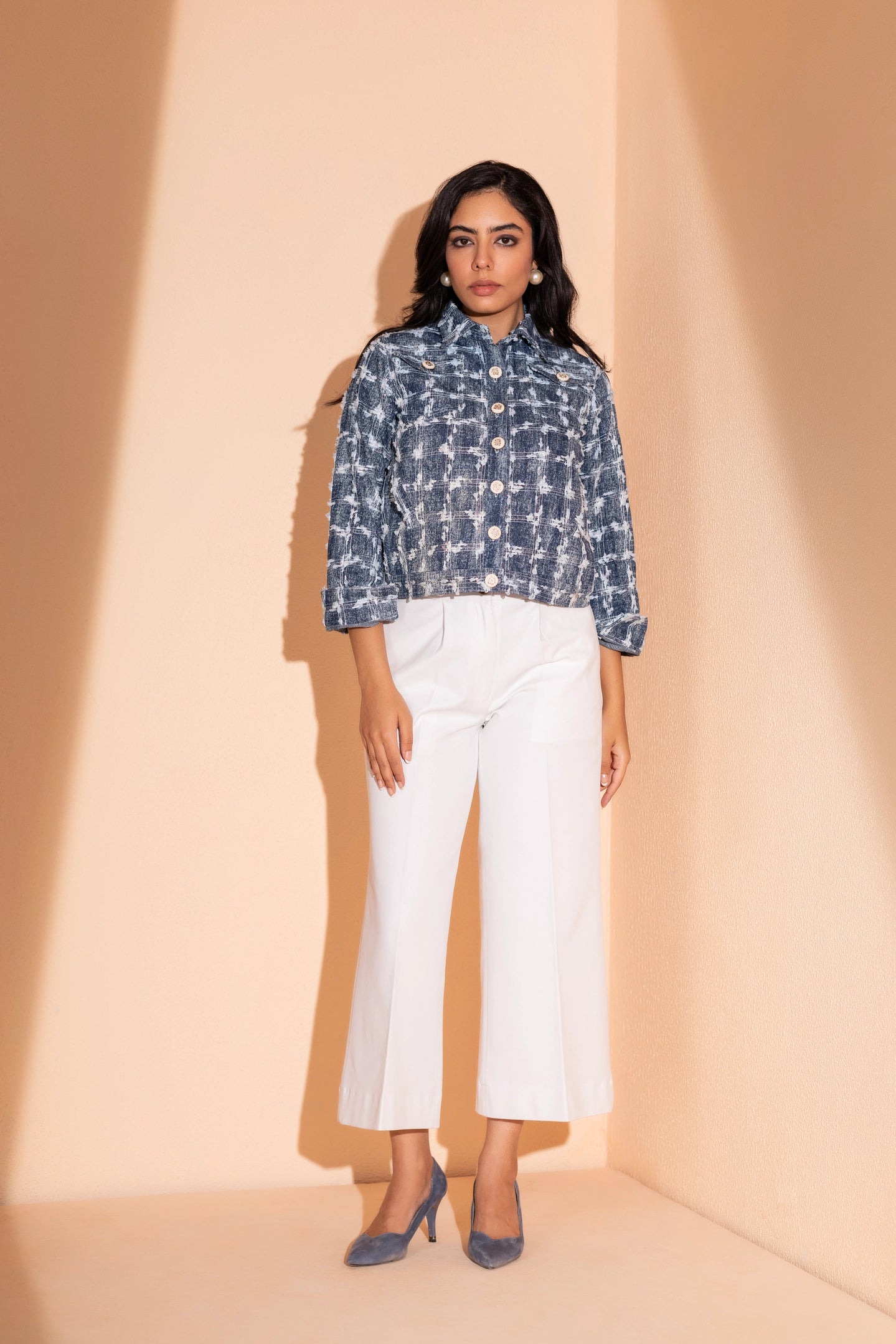 Embroidered Indigo Denim Jacket