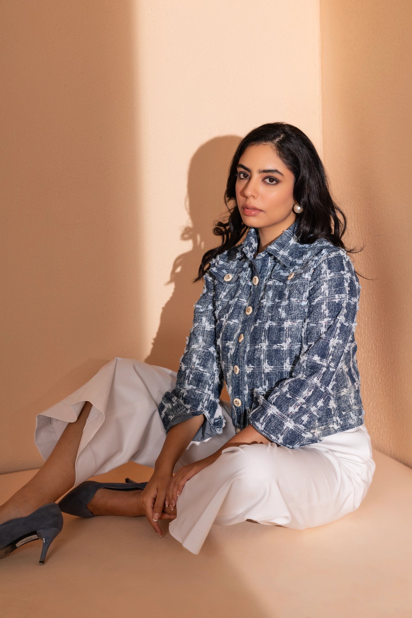 Embroidered Indigo Denim Jacket