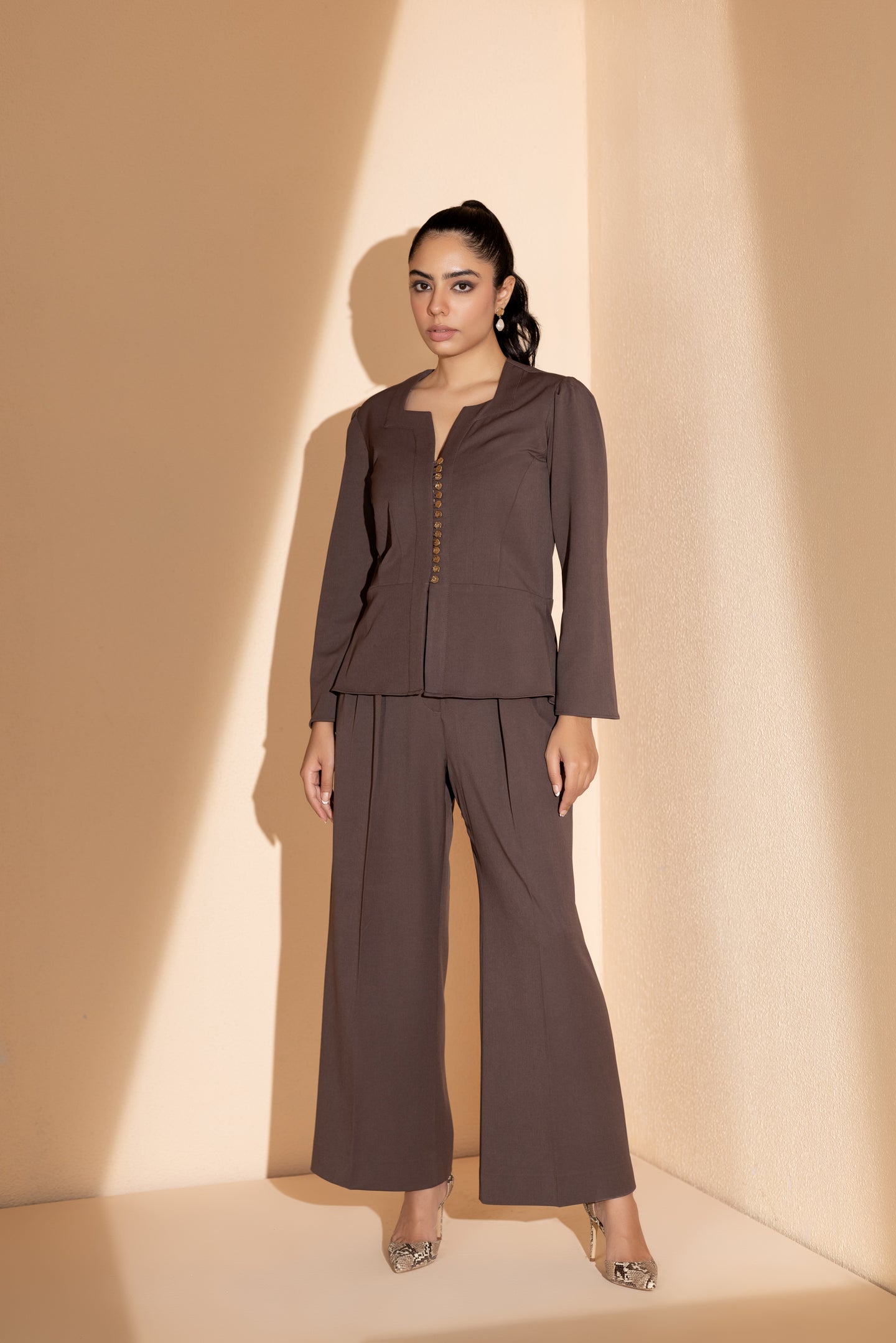 Mocha Elegance Coord Set