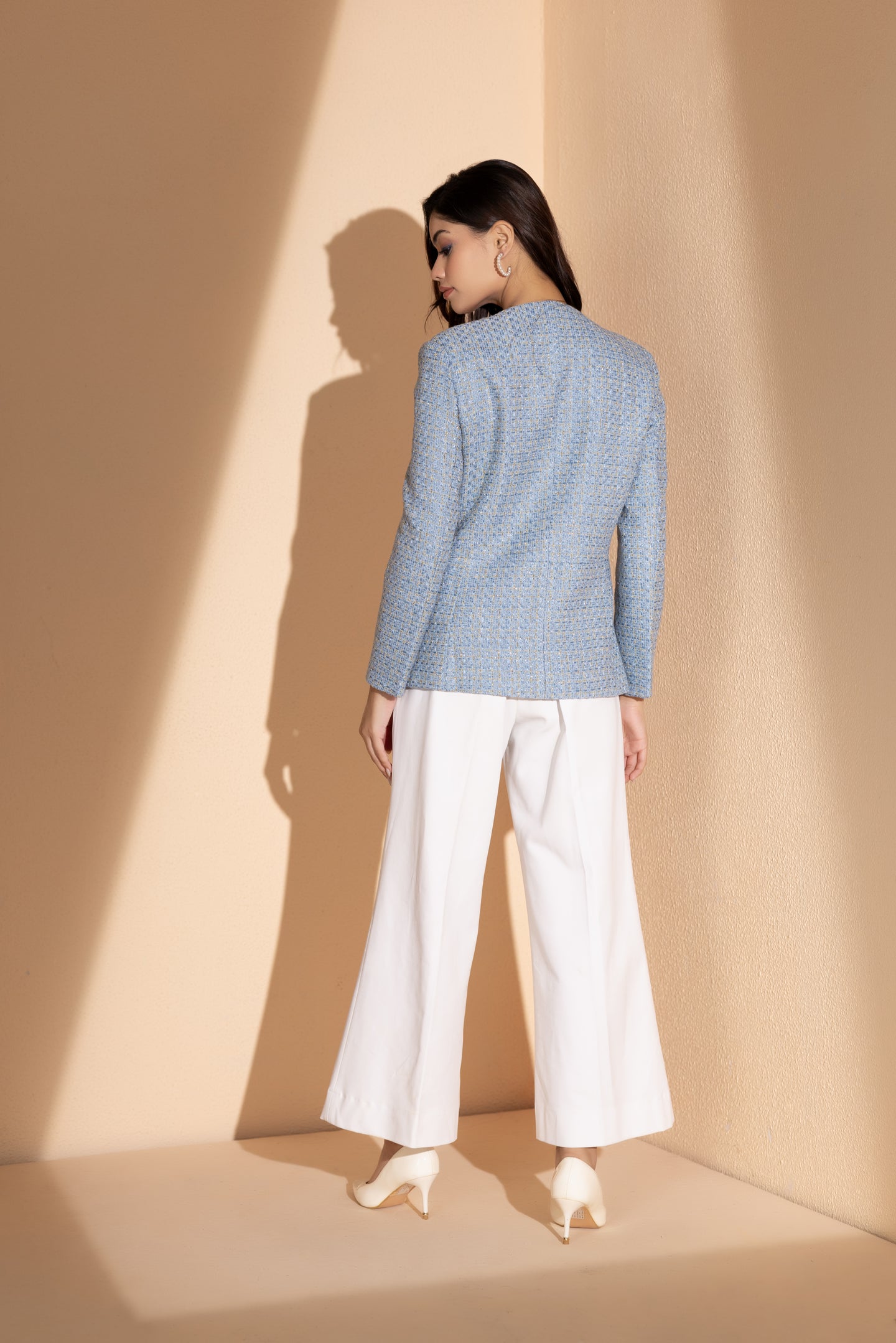 Ice Blue Structured Jacket