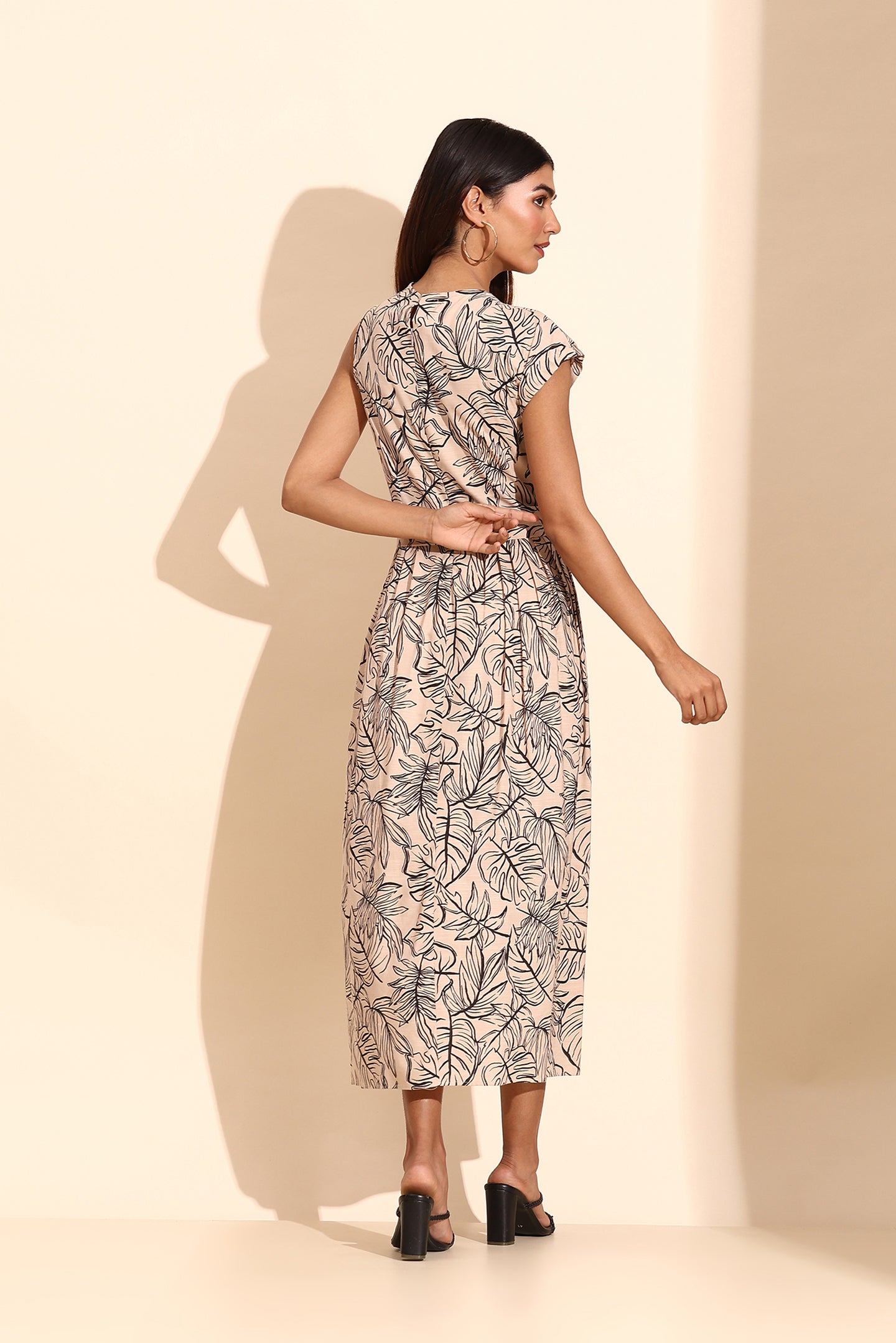 Beige Muse Midi Dress