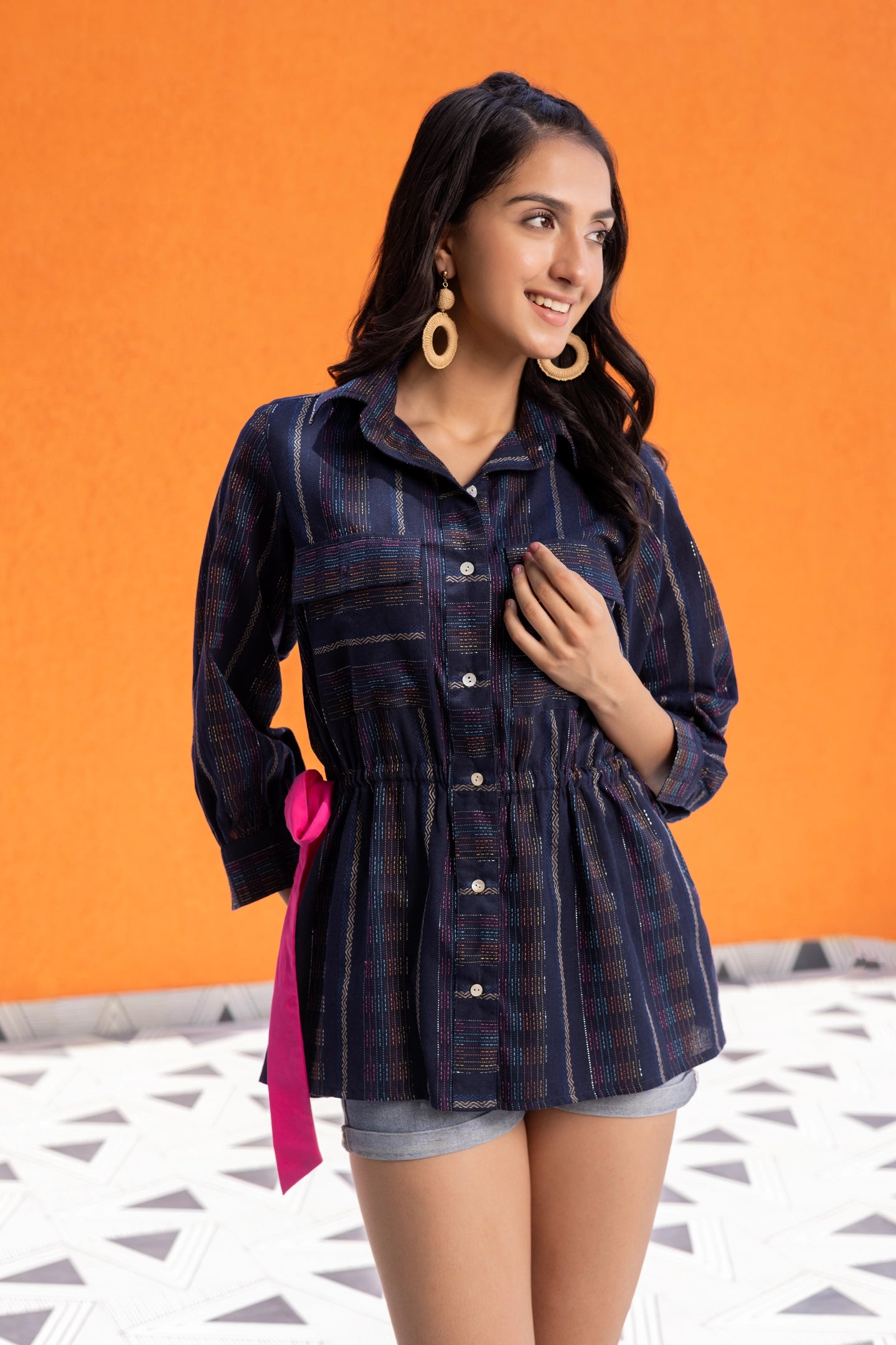 Ebony blue multi-Stripe Shirt