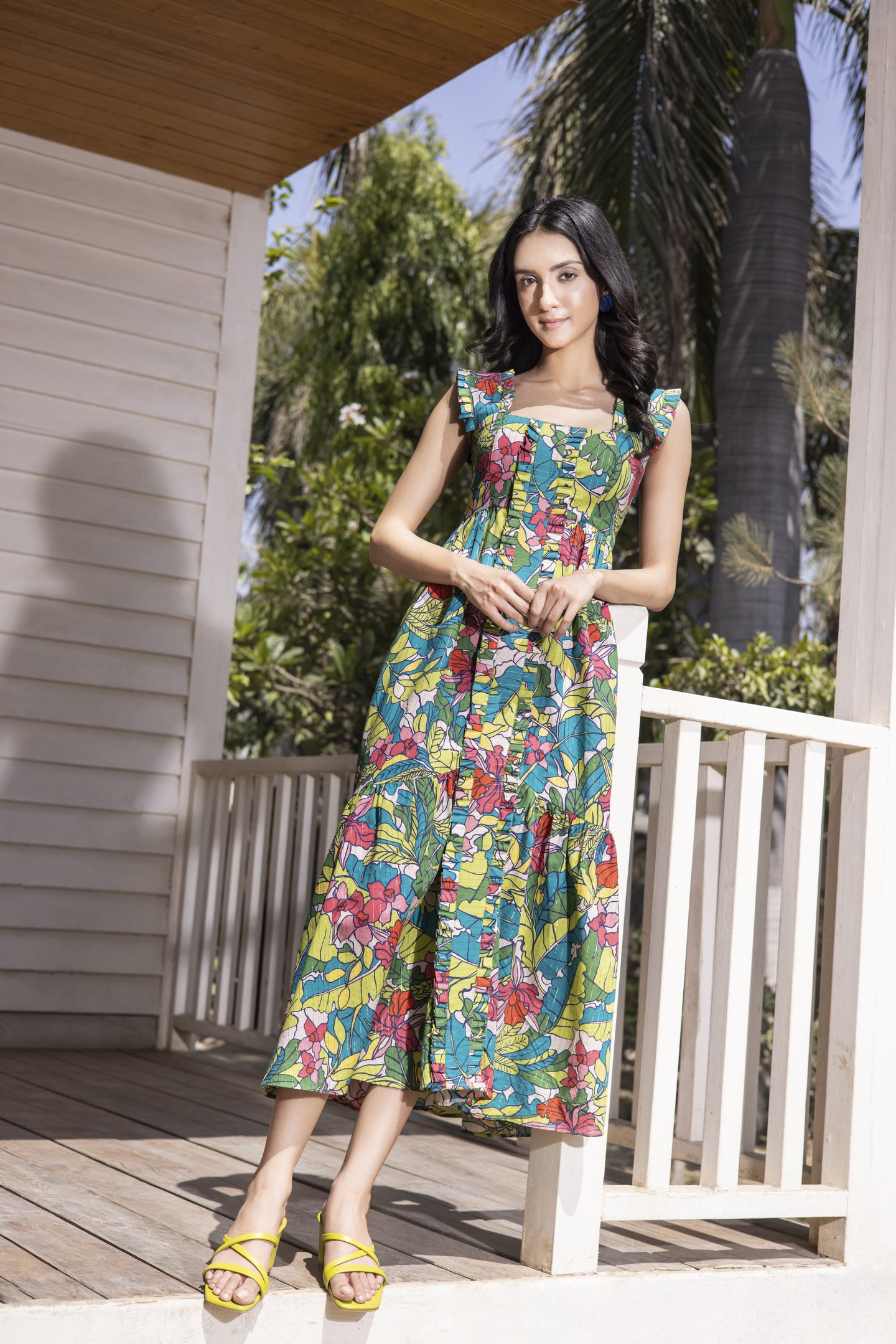 Garden Flower Long Dress