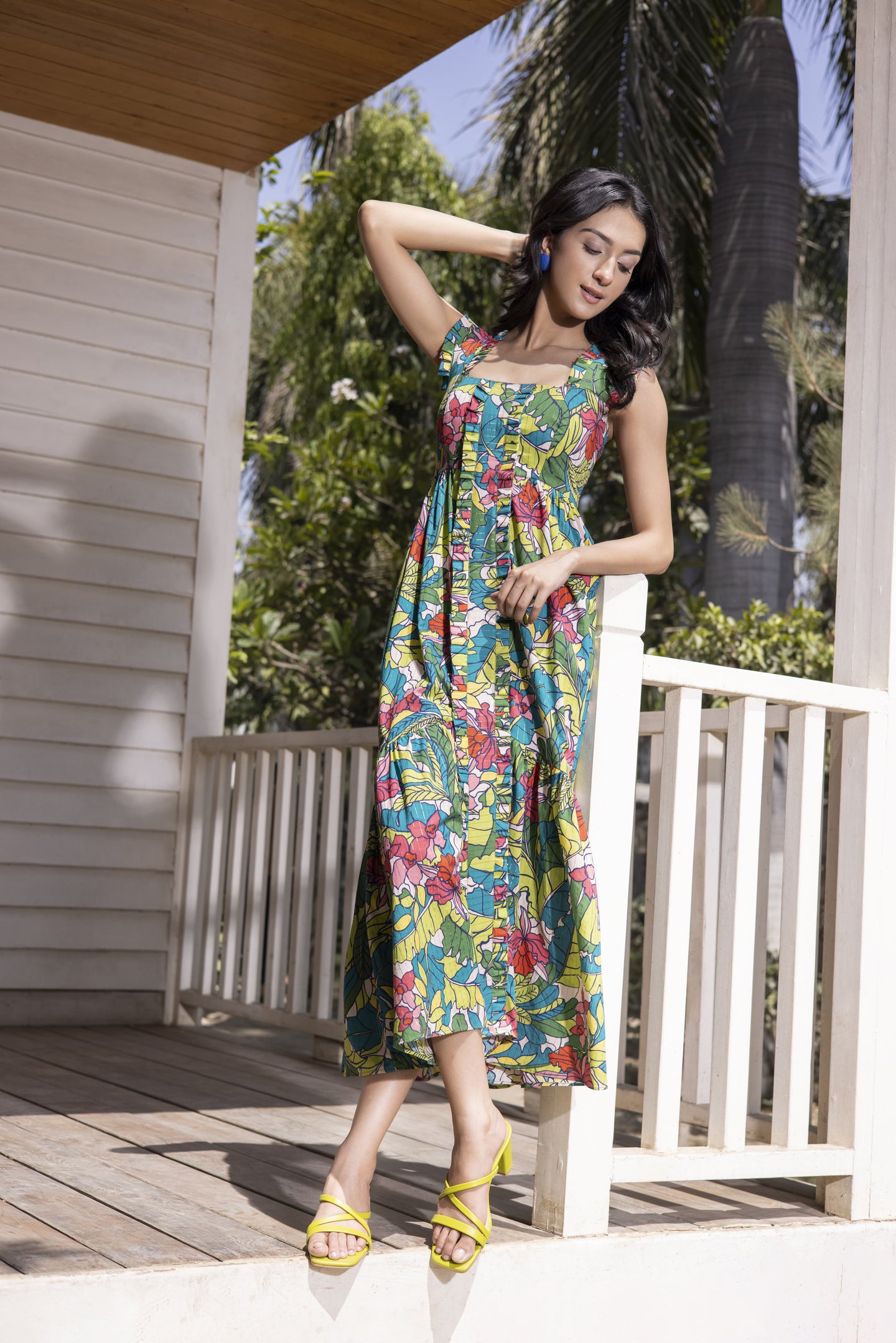 Garden Flower Long Dress