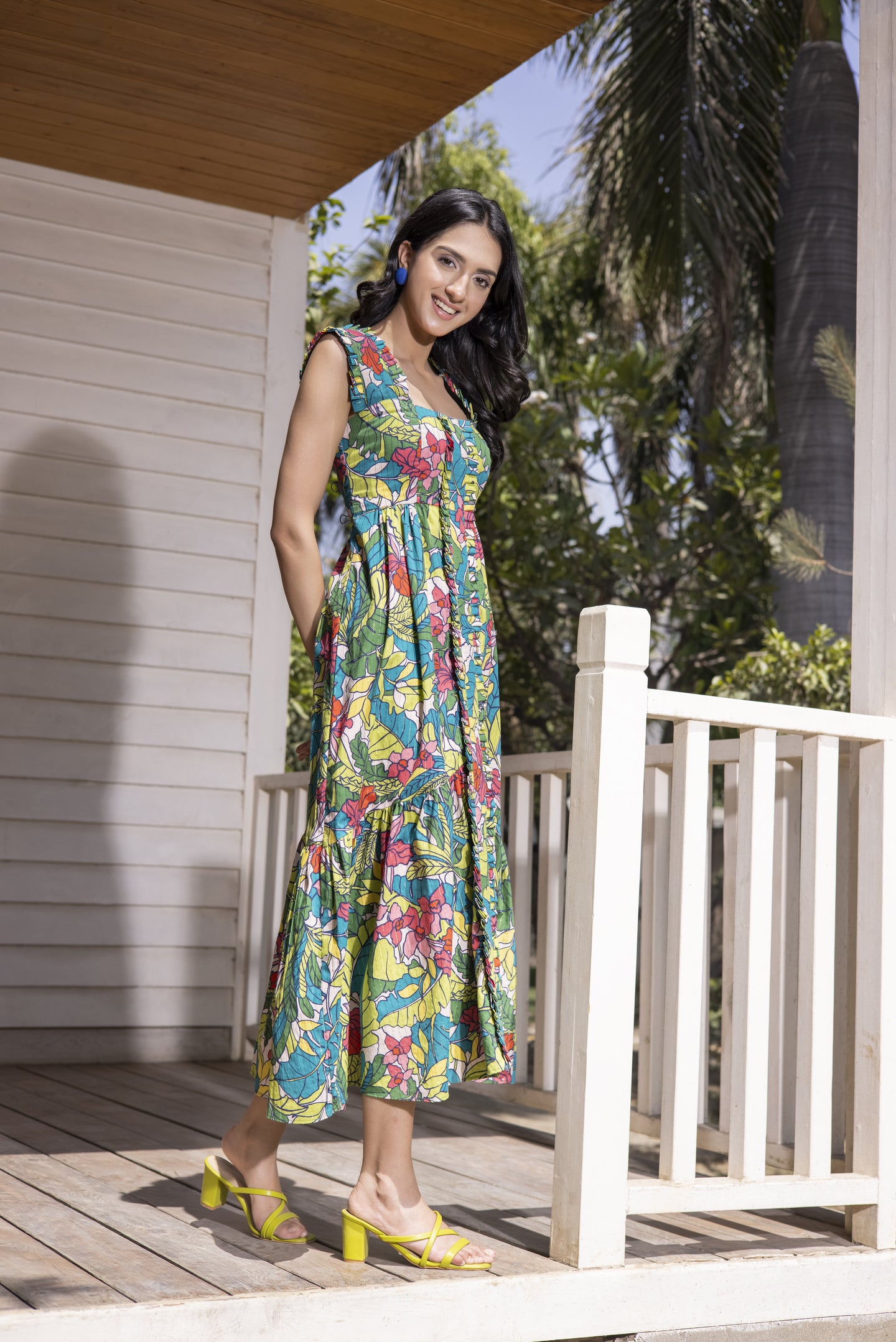 Garden Flower Long Dress