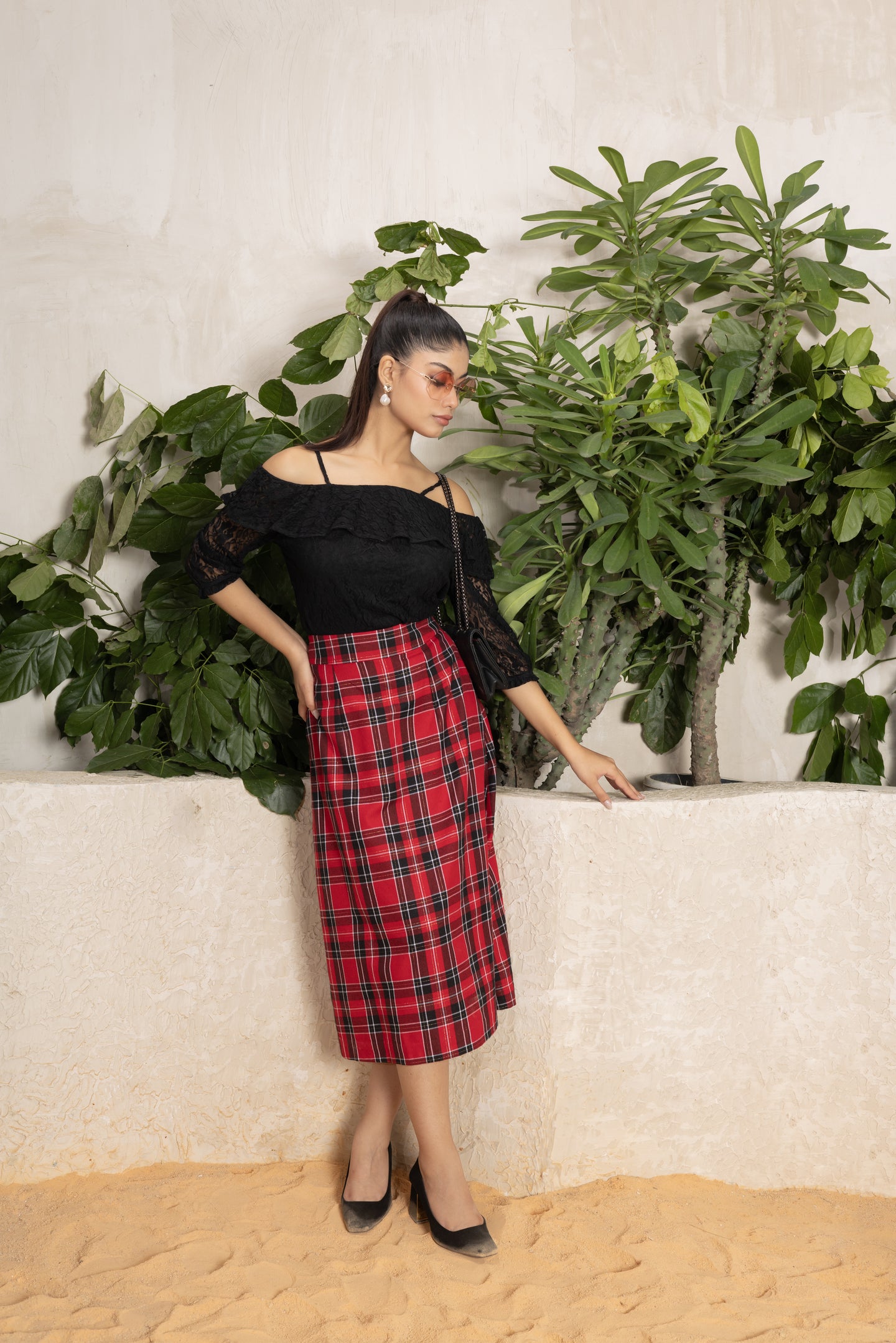 Classic Tartan Midi Skirt