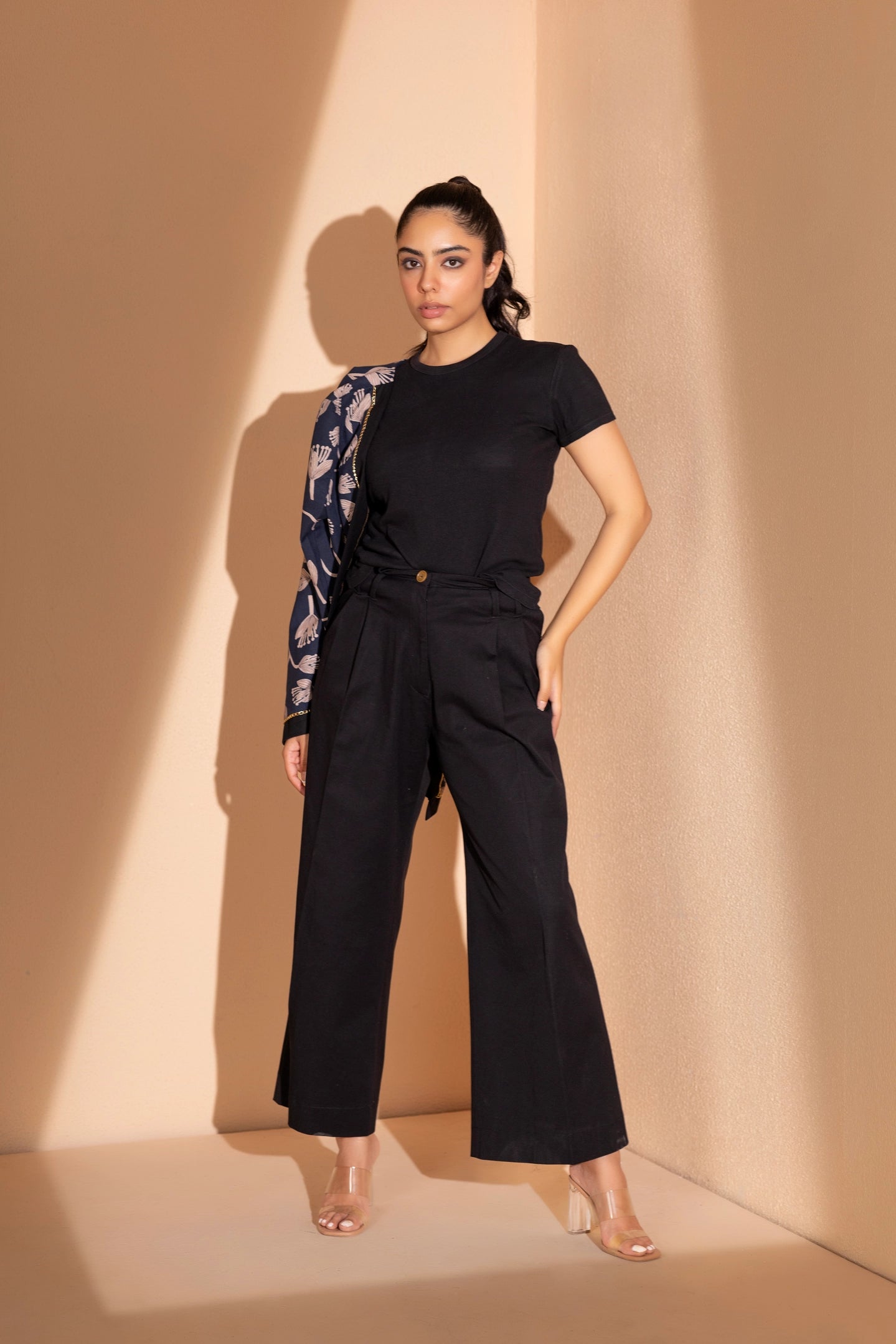 Black Wide-Leg Trousers